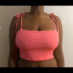 Pink crop top